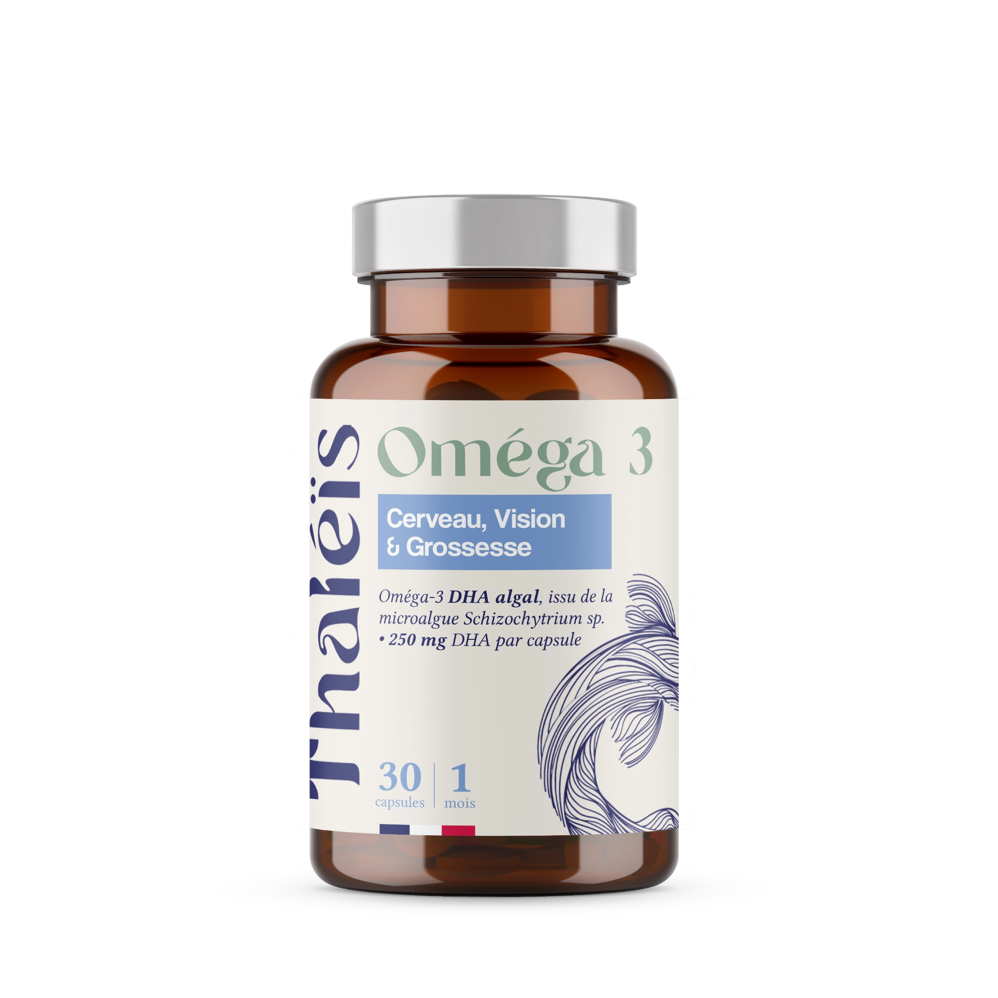 Omega 3 DHA marin algal 30 capsules